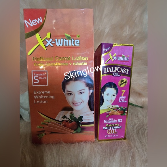 XX-WHITE Half-C Egyptian GOLD LOTION & OIL.